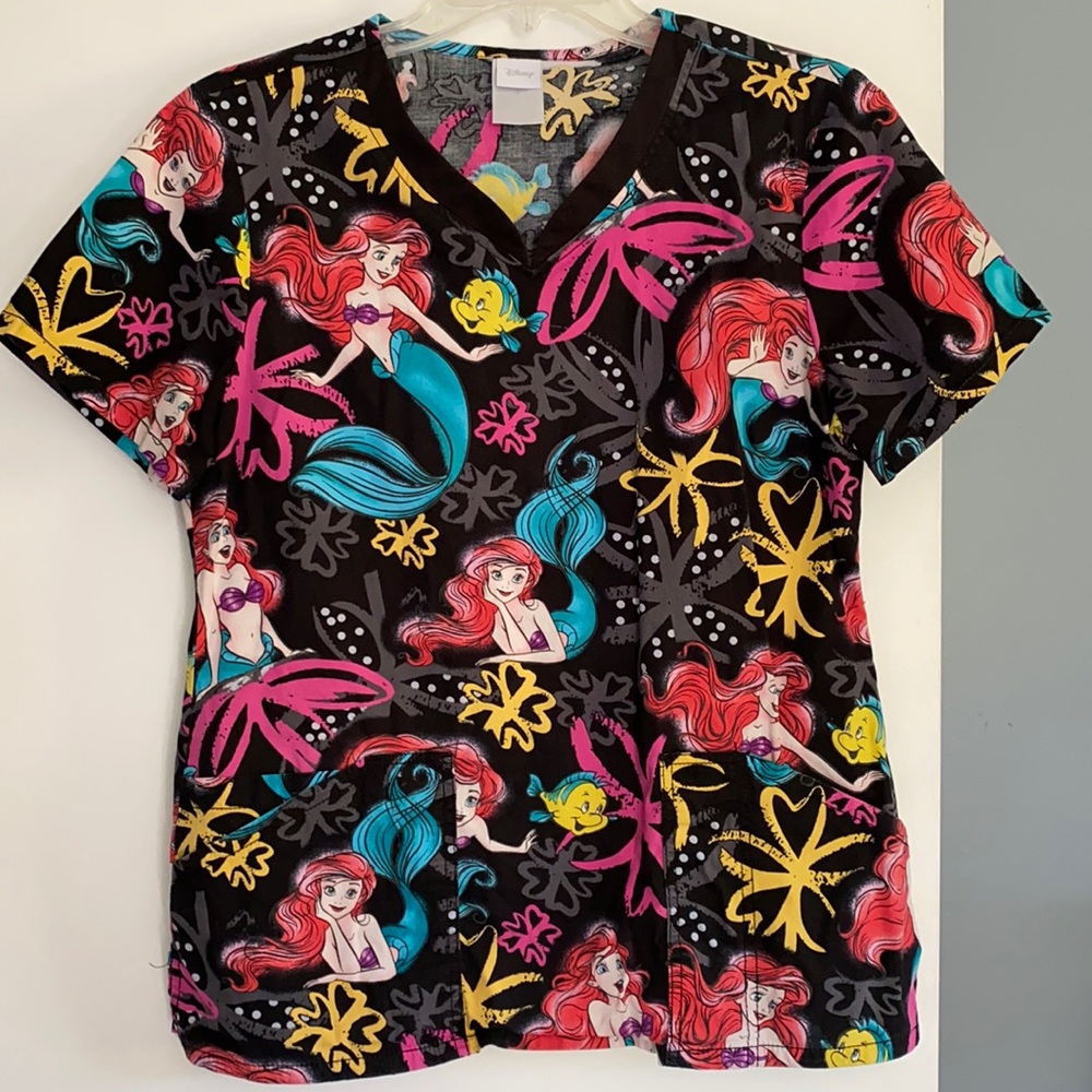 Disney Little Mermaid scrub top